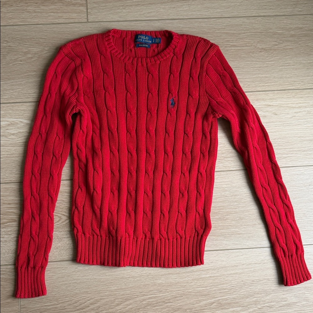 Polo by Ralph Lauren Vibrant Red Crewneck Sweater
